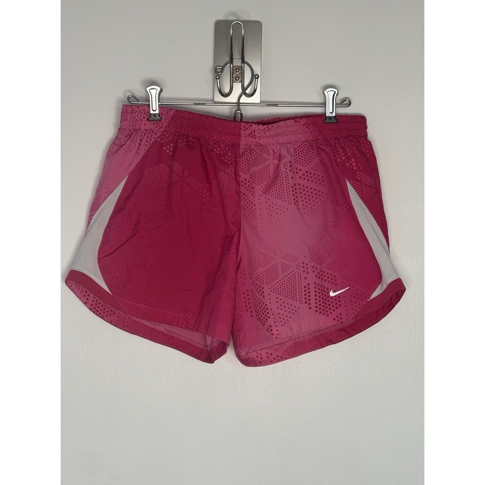 Nike Women's Running Shorts Built in‎ Brief Pink/Accents size Medium